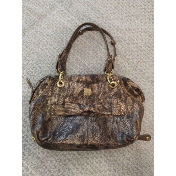Jessica Simpson bow snakeskin handbag Y2K City Vintage Feminine Bow - Picture 7 of 12